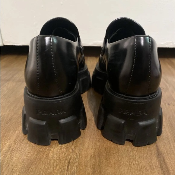 Prada Monolith Pointed Loafers (38) - Picture 5 of 9